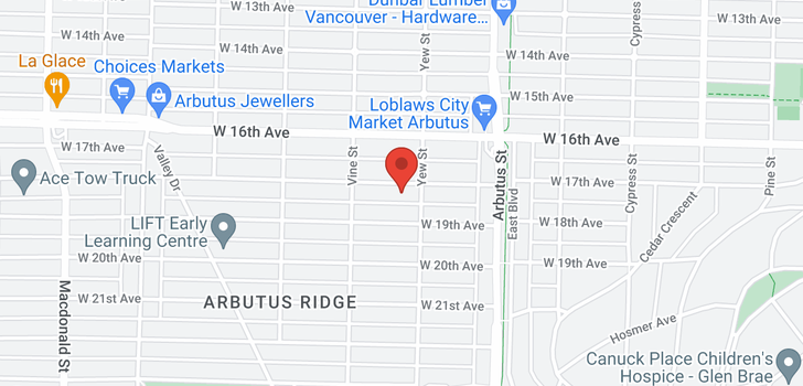 map of 2228 W 18TH AVENUE